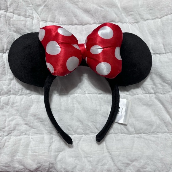 Disney Other - Disney Red and White Polka Dot Minnie Mouse Ears Headband